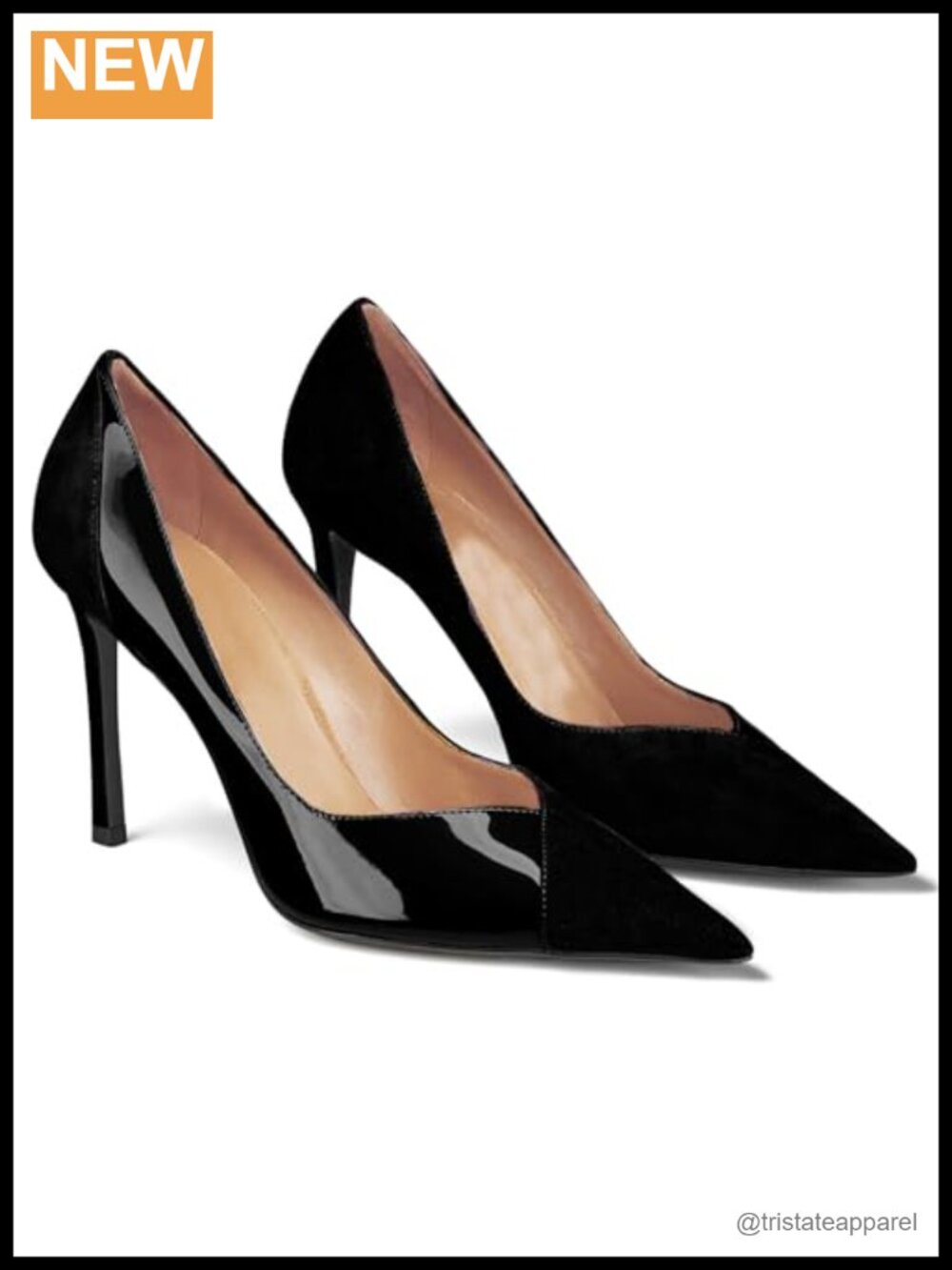Patent Suede Pointed Toe Stiletto Heel Slip On Pumps Office Party Wedding